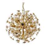 Grand lustre en cristal floral en forme de boule de verre par palwa