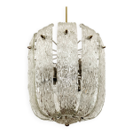 Grand lustre en verre glac de j. t. kalmar