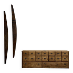 Grand meuble de m�tier en pin � tiroirs