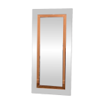 Grand miroir biseaut� allemand avec bordure teint�e en bronze par sch�ninger, ann�es 1980.