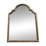 Grand miroir en bois dor forme chapeau de gendarme