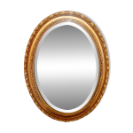 Grand miroir doré ovale miroir biseaute Grand miroir doré ovale miroir biseaute