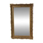 Grand miroir dor style baroque cadre dor fleurs d'acanthe 110cm