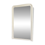 Grand miroir louis philippe blanc. 145x90. fin 19me.