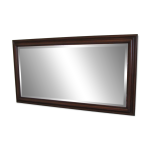 Grand miroir rectangulaire biseauté , cadre bois Grand miroir rectangulaire biseauté , cadre bois