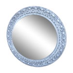 Grand miroir rond de style gustavien