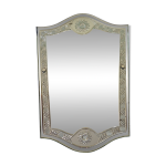 Grand miroir vintage de style vnitien grav, 81 x 53 cm, 1950