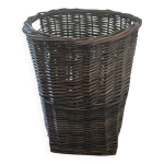 Grand panier rond en osier marron