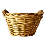Grand panier de vannerie - banne en bois tress