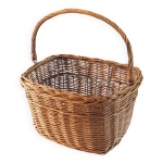 Grand panier vlo rotin