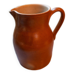 Grand pichet / pot  lait ancien en terre cuite vernissee