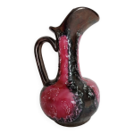 Grand pichet vallauris framboise et noir iris�