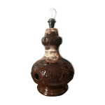 Grand pied de lampe en cramique  double clairage