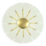 Très grand plafonnier space age en verre et laiton de limbourg, allemagne, années 70 Très grand plafonnier space age en verre et laiton de limbourg, allemagne, années 70