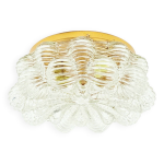 Grand plafonnier en verre à bulles du milieu du siècle par h. tynell pour limburg, années 1960 Grand plafonnier en verre à bulles du milieu du siècle par h. tynell pour limburg, années 1960