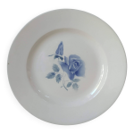 Grand plat digoin sarreguemines rose bleue Grand plat digoin sarreguemines rose bleue