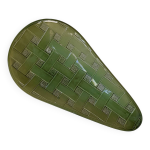 Grand plat en faïence keralux boch vert olive Grand plat en faïence keralux boch vert olive