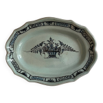 Grand plat oval dit cul noir rouen xviii / xixeme