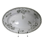 Grand plat ovale st amand modle  modern style  vert terre de fer