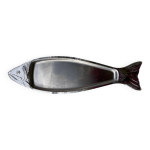 Grand plat  poisson en inox sign jean couzon