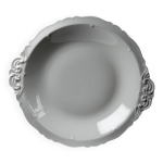 Grand plat de service creux porcelaine fine de limoges blanche vintage / anci
