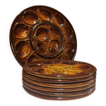 Grand plat st clment et ses 6 assiettes  hutres