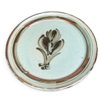 Grand plat  tarte en grs de la poterie blanot.