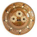 Grand plat en terre cuite alsace 1960