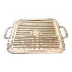 Trs grand plateau en mtal argent bouillet bourdelle, annes 20