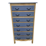 Grand semainier commode en bois relooké Grand semainier commode en bois relooké