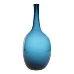 Grand soliflore en verre soufflé bleu par nicolas morin, 1981 Grand soliflore en verre soufflé bleu par nicolas morin, 1981
