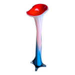Grand vase artistique verre souffl - anne 1960