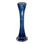 Grand vase bleu en cristal de cristal d'arques