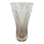 Grand vase en cristal d arques taill vintage