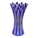 Grand vase en cristal de bohme , modle lotus vers 1950