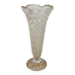 Grand vase en cristal cisel - h35 cm