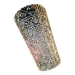 Grand vase en cristal taill motif gomtrique faon monogramme