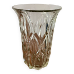 Grand vase facetté évasé art déco Grand vase facetté évasé art déco