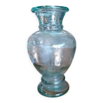Grand vase massif en verre souffl