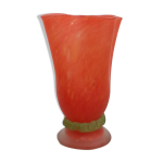 Grand vase pate de verre france 1960s