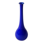 Grand vase soliflore en verre souffl murano, bleu cobalt, 50cm