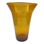Trs grand vase en verre bull, de la verrerie biot.
