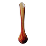 Grand vase en verre marbré, soufflé bouche. signé la rochère france. haut 33, 5 cm Grand vase en verre marbré, soufflé bouche. signé la rochère france. haut 33, 5 cm