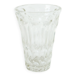 Grand vase en verre moul, art dco, 1930 - 20 x 13 cm
