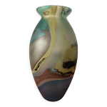 Grand vase en verre sign jean - nol bouillet