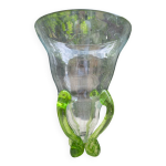 Grand vase en verre souffl