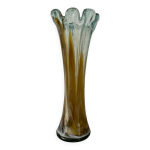 Grand vase en verre souffl
