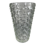 Grand vase en vert travaill