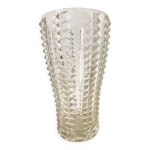 Grand vase vintage en verre moulé 30 cm Grand vase vintage en verre moulé 30 cm