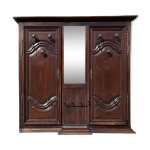 Grand vestiaire porte - manteau en bois 2 portes ancien Grand vestiaire porte - manteau en bois 2 portes ancien